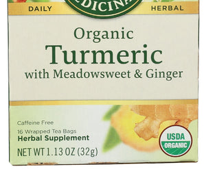 Traditional Medicinals: Organic Turmeric With Meadowsweet And Ginger Tea, 16 Bg