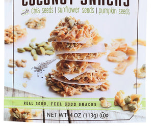 Creative Snacks: Organic Coconut Snacks With Chia Seeds Sunflower Seeds And Pumpkin Seeds, 4 Oz