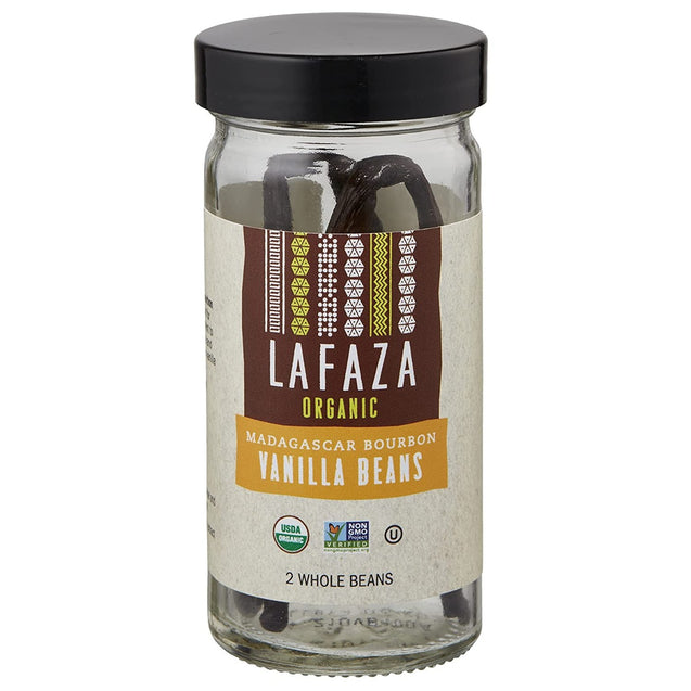 Lafaza: Vanilla Beans Madagascar Bourbon Organic, 2 Pc