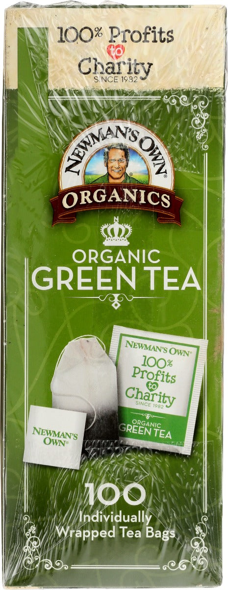 Newmans Own Organics: Organic Green Tea, 100 Bg