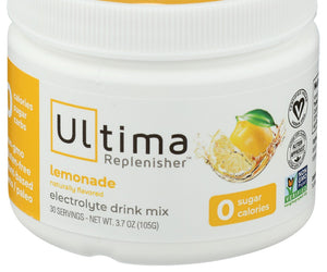 Ultima Replenisher: Lemonade Electrolyte Drink Mix, 105 Gm