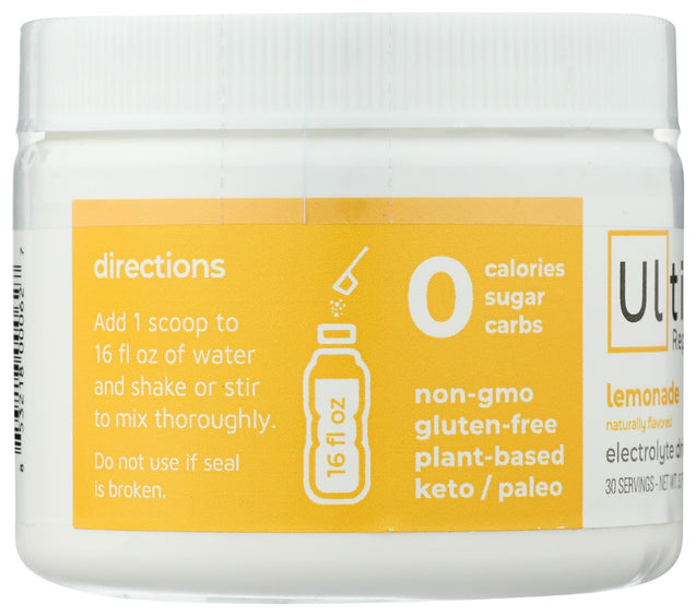 Ultima Replenisher: Lemonade Electrolyte Drink Mix, 105 Gm