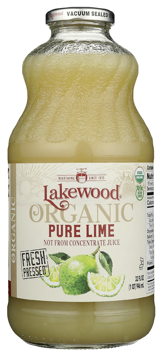 Lakewood: Organic Pure Lime Juice, 32 Oz