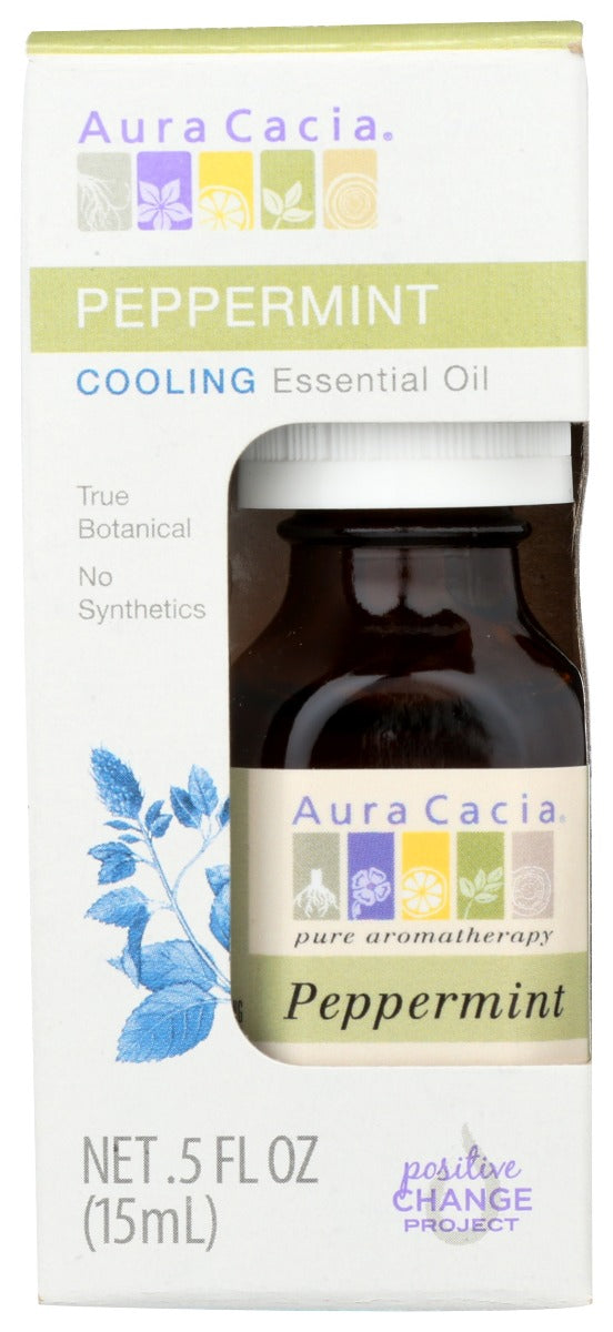 Aura Cacia: Peppermint Cooling Essential Oil, 0.5 Oz