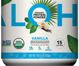 Aloha: Organic Vanilla Protein Powder, 1 Lb
