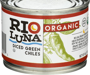 Rio Luna: Organic Diced Green Chiles, 4 Oz