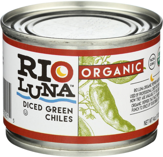 Rio Luna: Organic Diced Green Chiles, 4 Oz