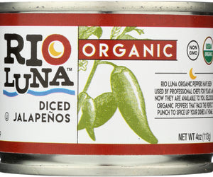 Rio Luna: Organic Diced Jalapenos, 4 Oz