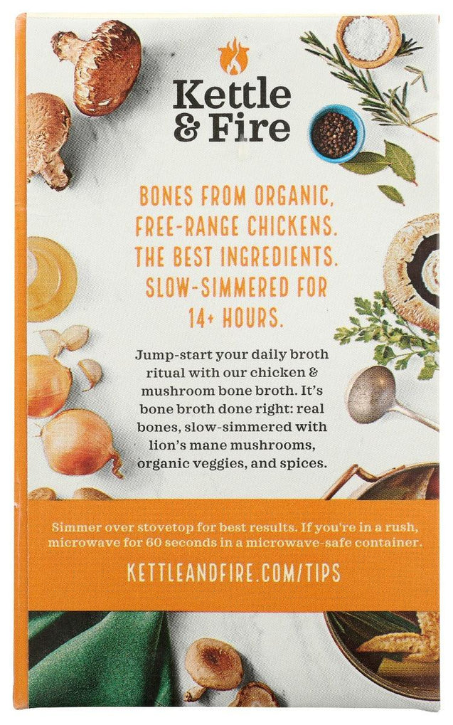 Kettle And Fire: Mushroom Chicken Bone Broth, 16.9 Fo - RubertOrganics