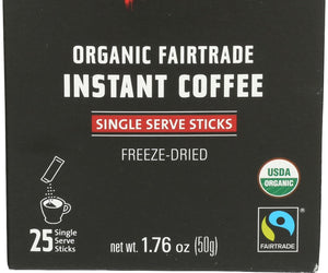 Mount Hagen: Organic Instant Regular Coffee Single Serve Sticks, 1.76 Oz