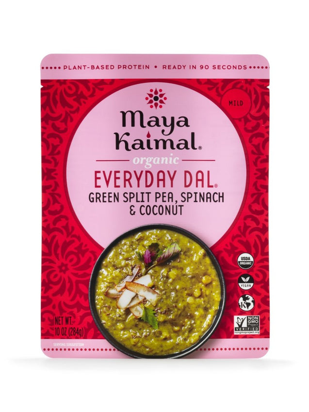 Maya Kaimal: Green Split Pea Spinach & Coconut Organic Everyday Dal, 10 Oz