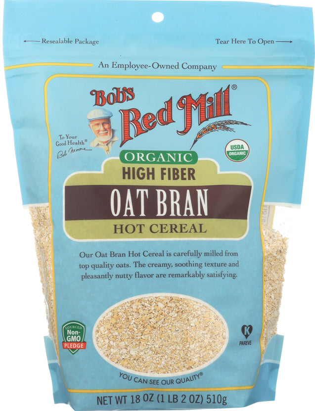 Bobs Red Mill: Organic Oat Bran Hot Cereal, 18 Oz