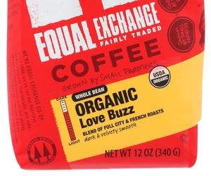 Equal Exchange: Coffee Whole Bean Love Buzz Organic, 12 Oz