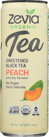 Zevia: Organic Black Tea Peach, 12 Fo