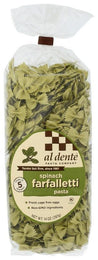 Al Dente: Spinach Farfalletti Pasta, 12 Oz - RubertOrganics