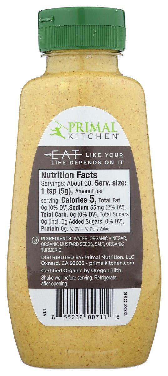 Primal Kitchen: Organic Mustard Spicy Brown, 12 Oz