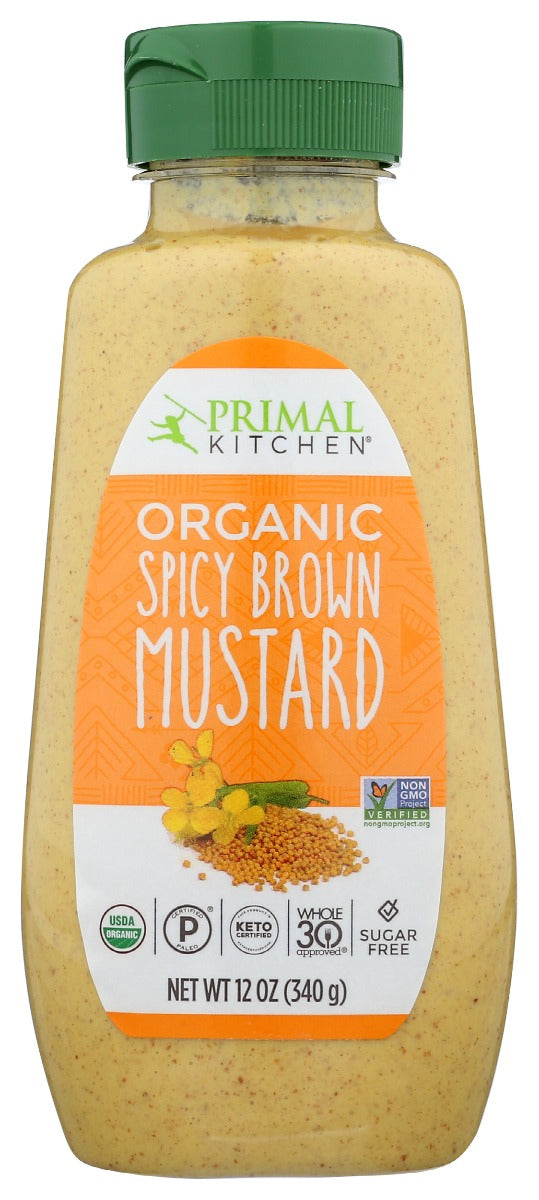 Primal Kitchen: Organic Mustard Spicy Brown, 12 Oz