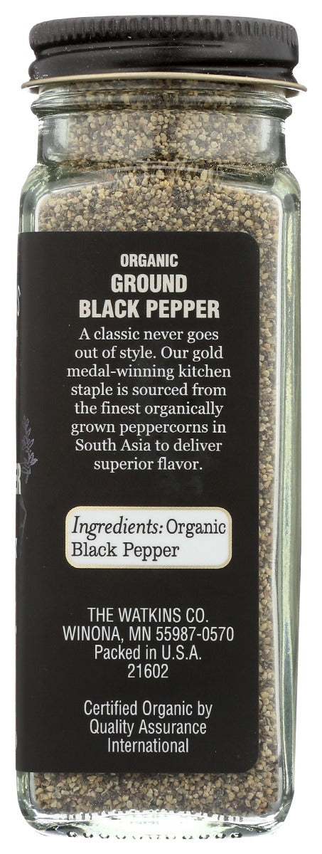 Watkins: Organic Ground Black Pepper, 2.8 Oz