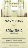 Navy Hill: Soda Tonic Ginger 4 Count, 33.8 Fo