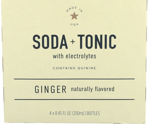 Navy Hill: Soda Tonic Ginger 4 Count, 33.8 Fo