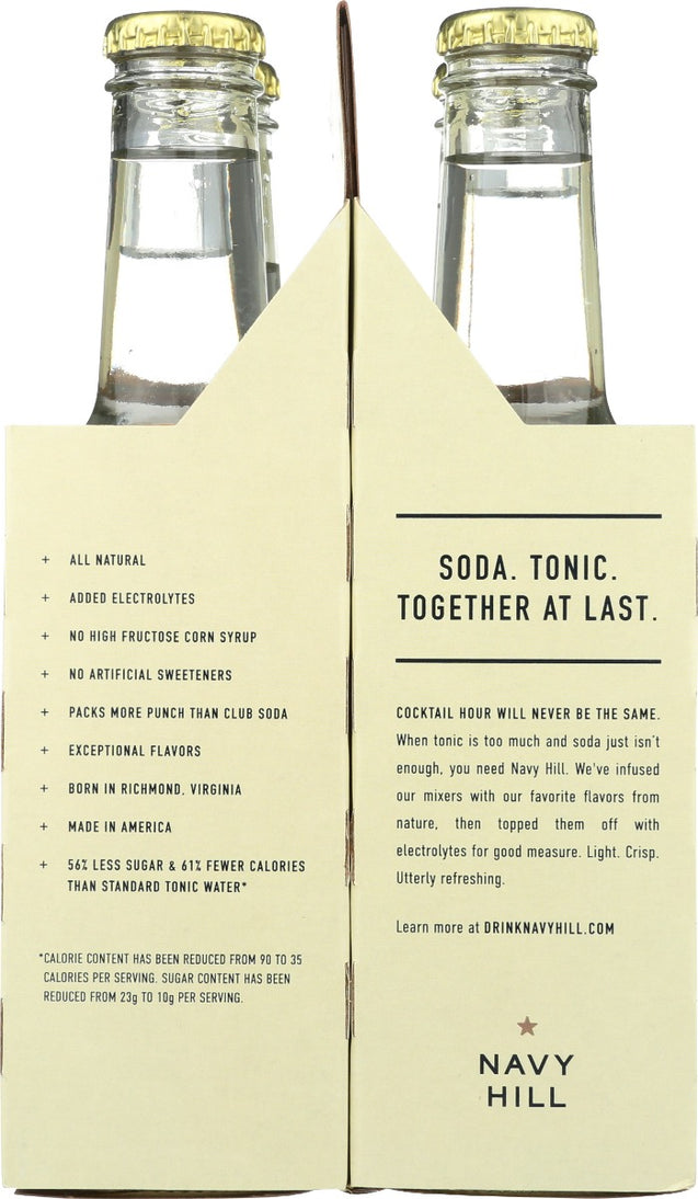 Navy Hill: Soda Tonic Ginger 4 Count, 33.8 Fo