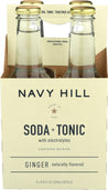 Navy Hill: Soda Tonic Ginger 4 Count, 33.8 Fo