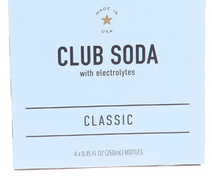 Navy Hill: Club Soda 4 Count, 33.8 Fo