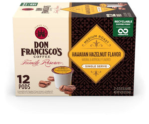 Don Franciscos Coffee: Coffee Hawaiian Hazlnt Ss 12 Pods, 4.02 Oz - RubertOrganics