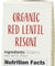 Explore Cuisine: Organic Red Lentil Risoni, 10.6 Oz - RubertOrganics