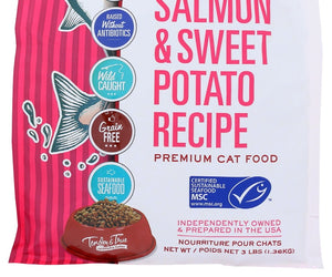 Tender And True: Cat Fd Salm & Swt Pot Dry, 3 Lb