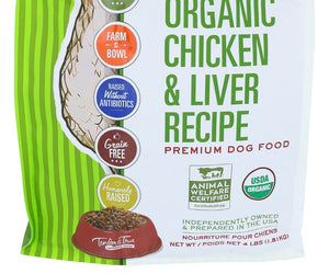 Tender And True: Organic Chicken And Liver Dry Dog Food, 4 Lb