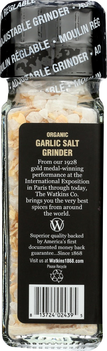 Watkins: Organic Garlic Salt Grinder, 4.3 Oz