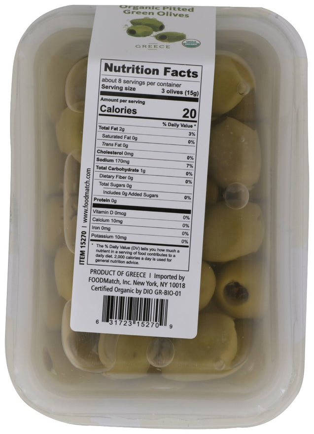 Divina: Organic Green Olives Pitted, 4.2 Oz