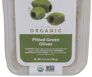Divina: Organic Green Olives Pitted, 4.2 Oz