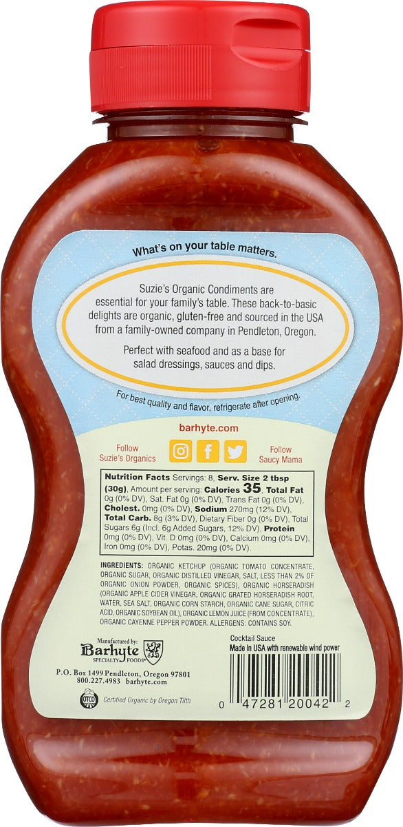 Suzie's: Organic Cocktail Sauce, 8 Fo