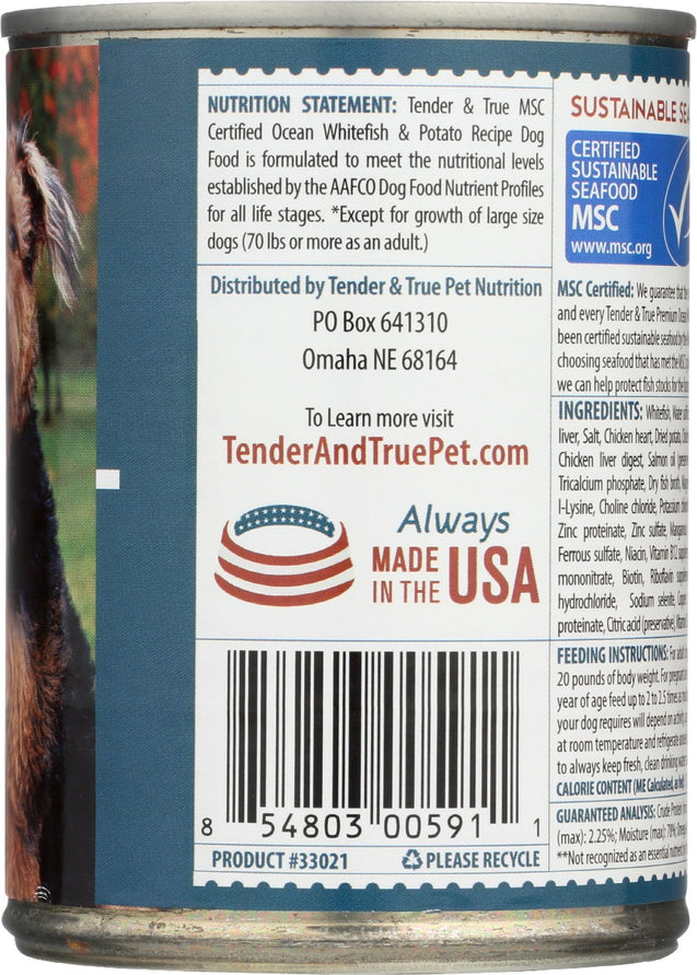 Tender And True: Ocean Whitefish And Potato Canned Dog Food, 13.2 Oz