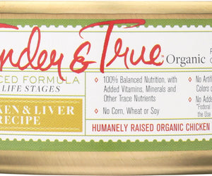 Tender And True: Cat Food Wet Chkn Lvr Org, 5.5 Oz
