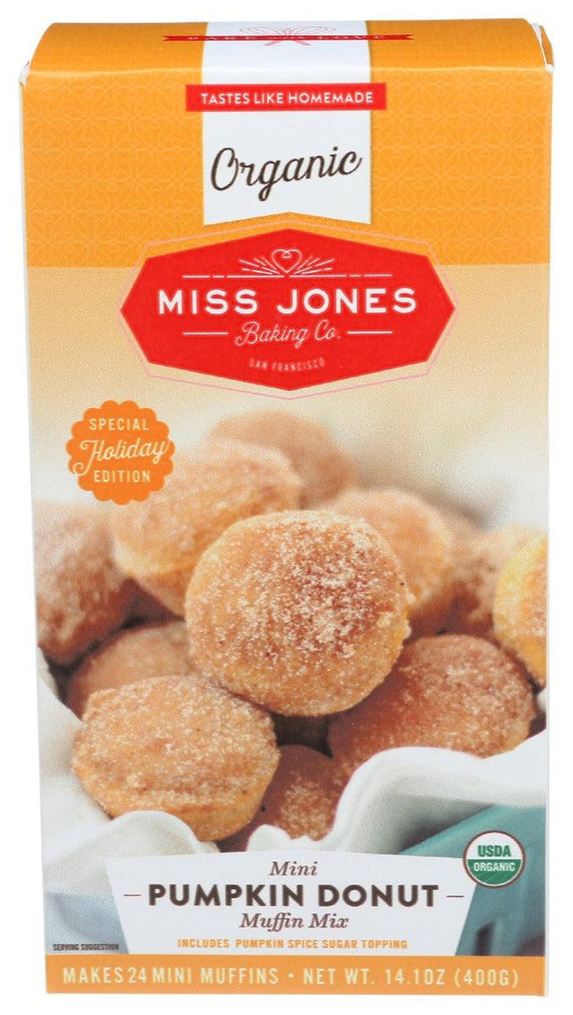 Miss Jones Baking Co: Organic Mini Pumpkin Donut Muffin Mix, 14.1 Oz - RubertOrganics