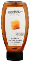 Madhava: Honey Golden Squeeze Org, 16 Oz - RubertOrganics