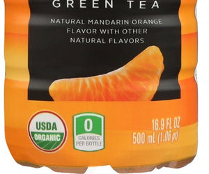 Teas Tea: Organic Ice Steeped Cold Brew Mandarin Orange Green Tea, 16.9 Fo