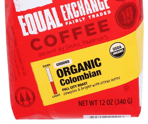 Equal Exchange: Coffee Columbian Ground Organic, 12 Oz