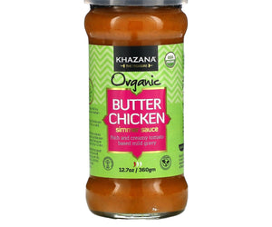 Khazana: Organic Butter Chicken Simmer Sauce With Spice Cap, 12.7 Oz