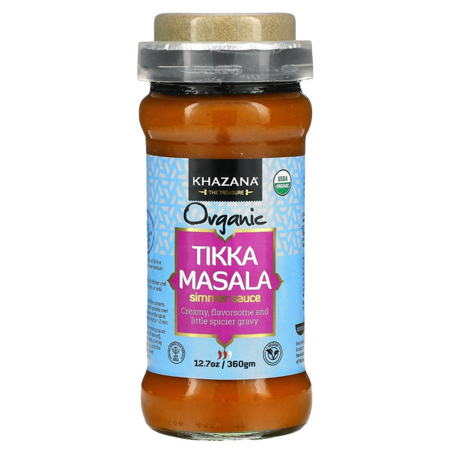 Khazana: Organic Tikka Masala Simmer Sauce With Spice Cap, 12.7 Oz