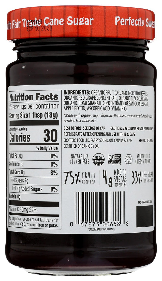 Crofters: Organic Pomegranate Power Superfruit Spread, 16.5 Oz