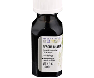 Aura Cacia: Rescue Charm Essential Oil Blend, 0.5 Oz - RubertOrganics
