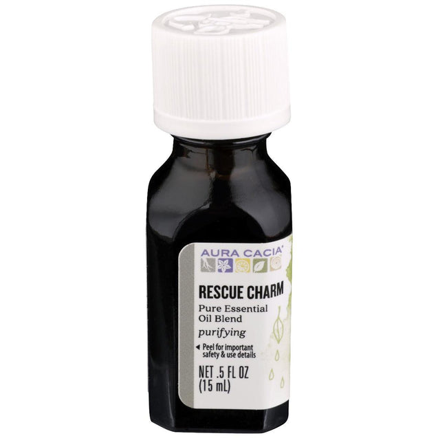 Aura Cacia: Rescue Charm Essential Oil Blend, 0.5 Oz - RubertOrganics