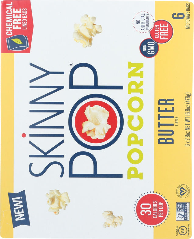 Skinny Pop: Butter Microwave Popcorn, 16.8 Oz
