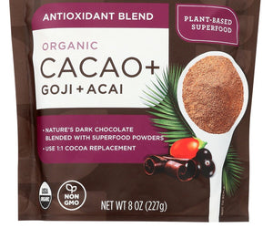 Navitas: Organic Cacao + Goji + Acai Antioxidant Blend Powder, 8 Oz