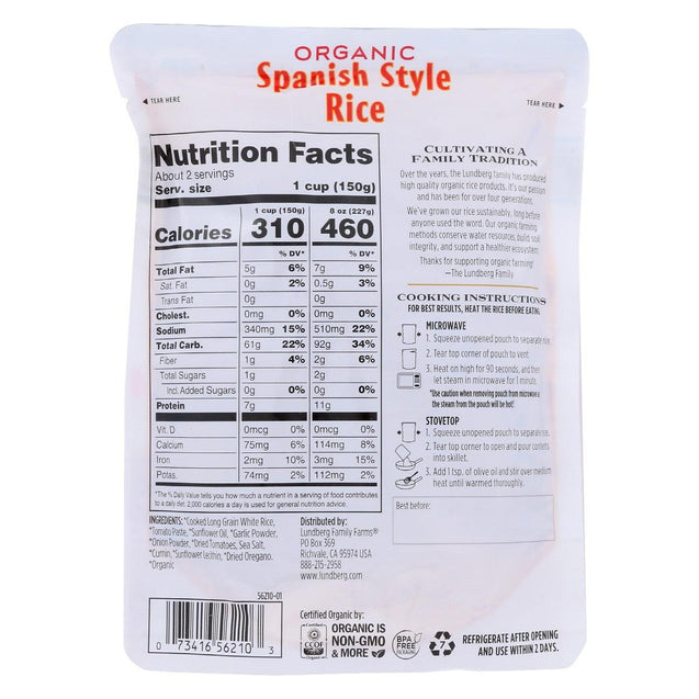 Lundberg: Rice Spanish Rh Org, 8 Oz - RubertOrganics