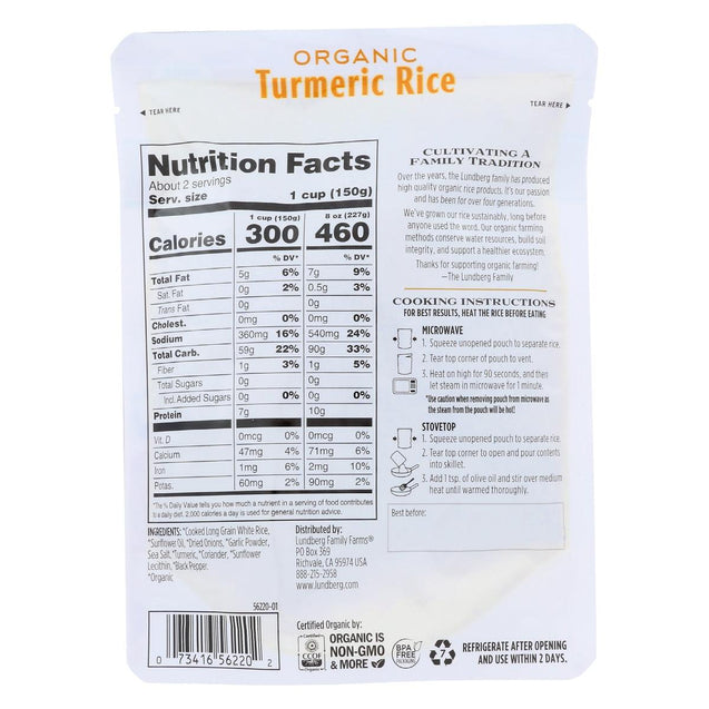 Lundberg: Rice Tumeric Org, 8 Oz - RubertOrganics